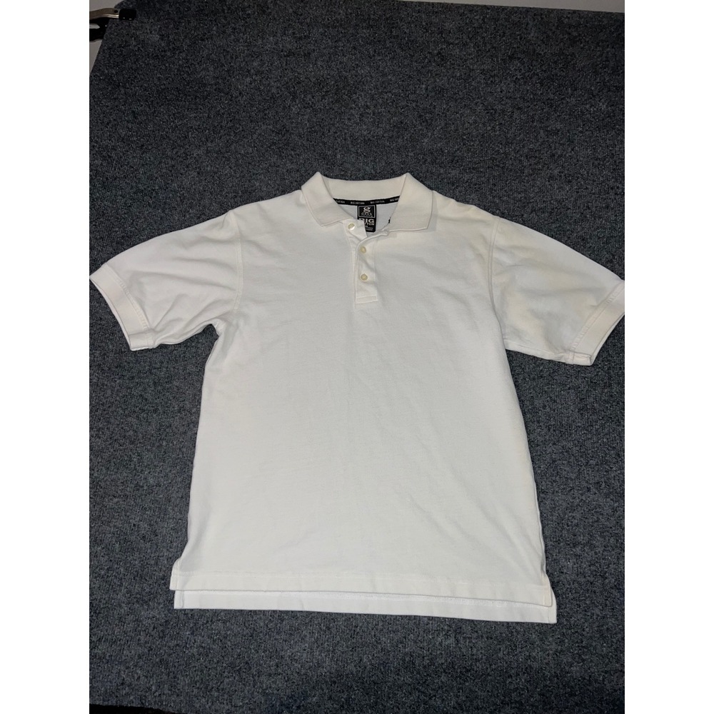 Gear For Sports Big Cotton Polo Shirt Mens XS White Short Sleeve Pique